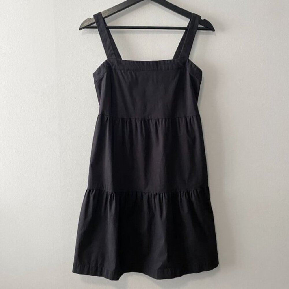 Tentree Black Ectretch Cotton Tiered Dress
